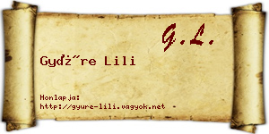 Gyüre Lili névjegykártya
