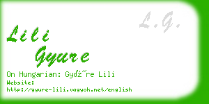 lili gyure business card